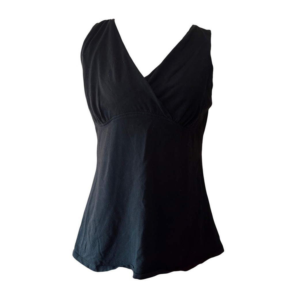 Motherhood Maternity Nursing Tank Top Black V-Neck Sleeveless Size M